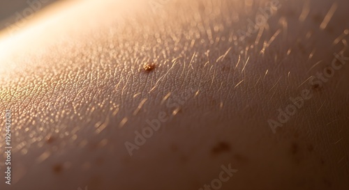 Extreme close-up of human skin with visible pores and natural freckles