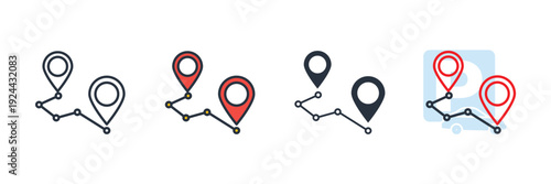 Family tree generations connection flat design vector illustration with red highlights