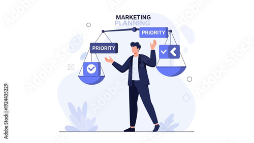 Business Marketing Planning Strategy: Balancing Priorities with Checkmarks