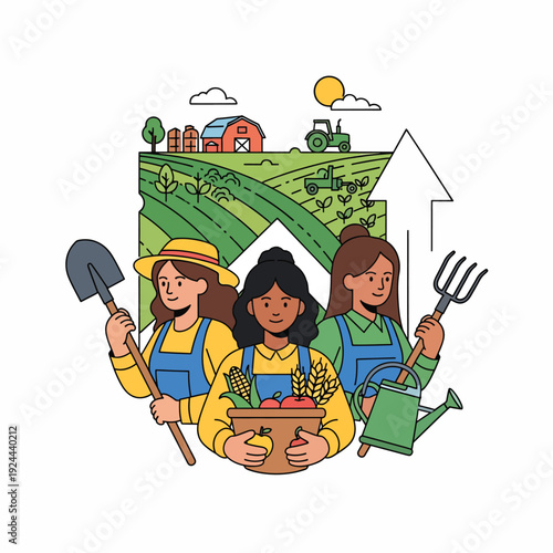 Farmers Working Together in Harmony.