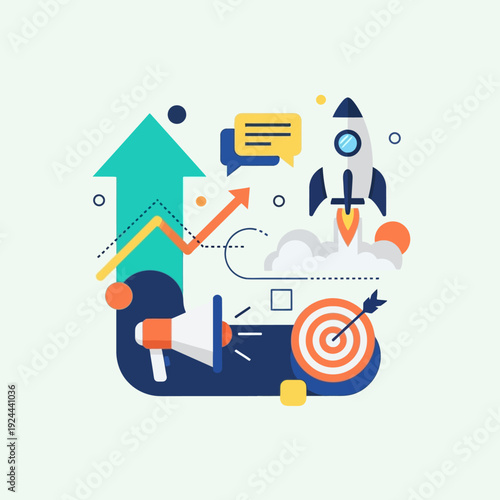 Rocket Ship with Target Success.