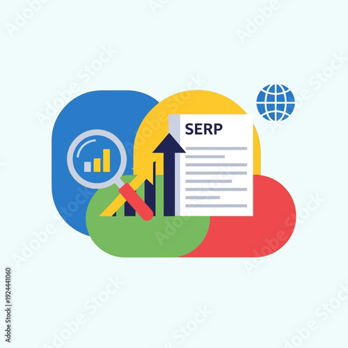 SERP Search Engine Results Page Icon.