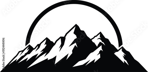 Mountain range at sunset