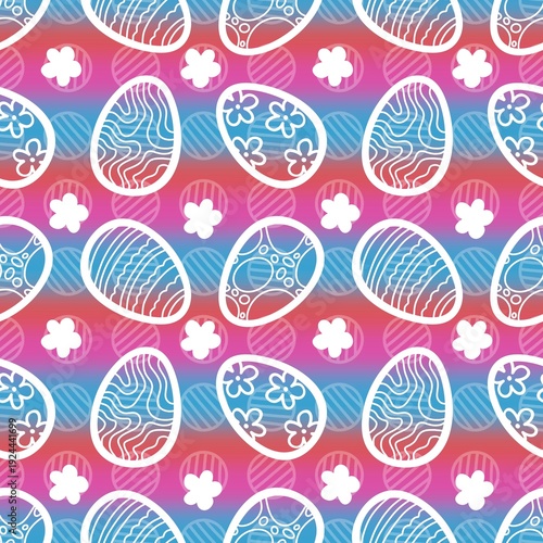 Easter seamless pattern with eggs for wallpaper and kitchen fabrics and textiles and kids linens and wrapping paper