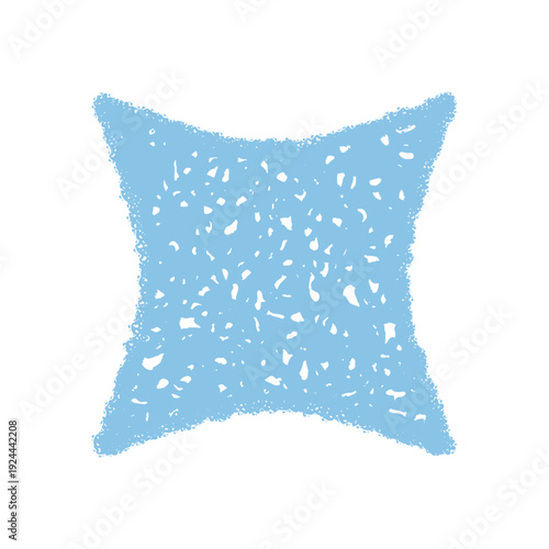 Festive star sketch in textured crayon style forms the firework symbol. Magic spark burst and celebration element suggest graphic art for party or holiday decoration use.