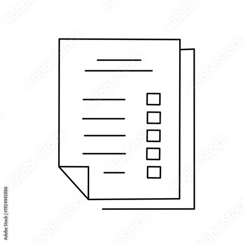 Voting and Election Process Thin Line Icon