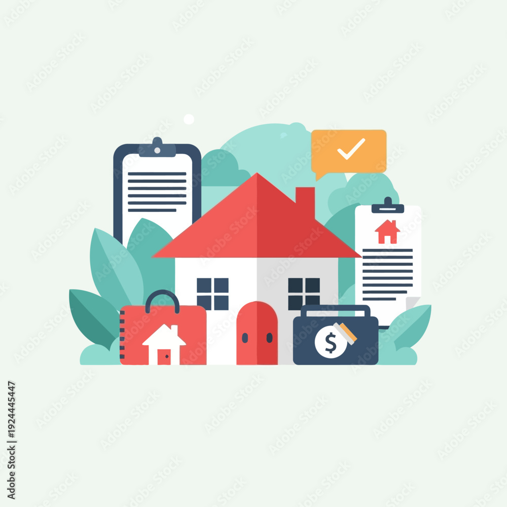 Fototapeta premium Real Estate Investment Property House.