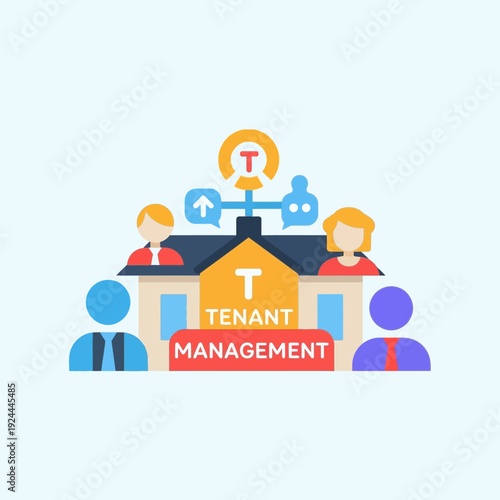 Tenant management team in meeting.