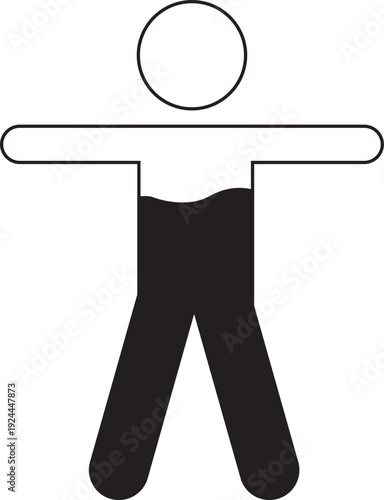 Human figure with liquid in lower body icon