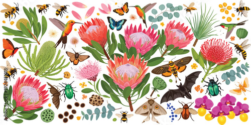 Seamless spring floral pattern featuring pink tulip blossoms and green leaves in a nature inspired vector illustration for garden wallpaper design