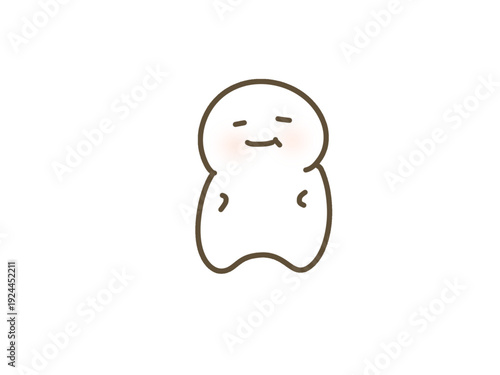 Full and Satisfied Character Illustration
