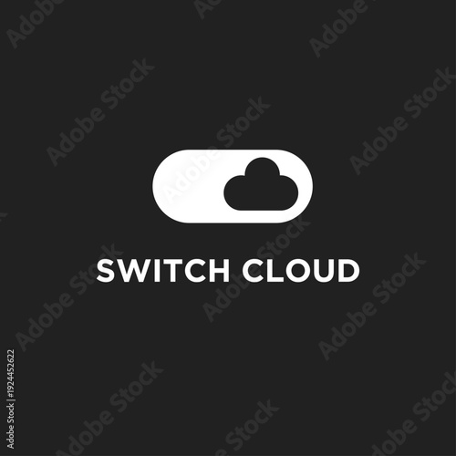 Cloud Computing Toggle Switch Icon with 'SWITCH CLOUD' Text