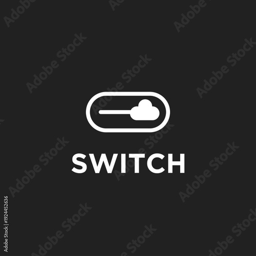 Cloud Computing Toggle Switch Icon with 'SWITCH' Text Logo