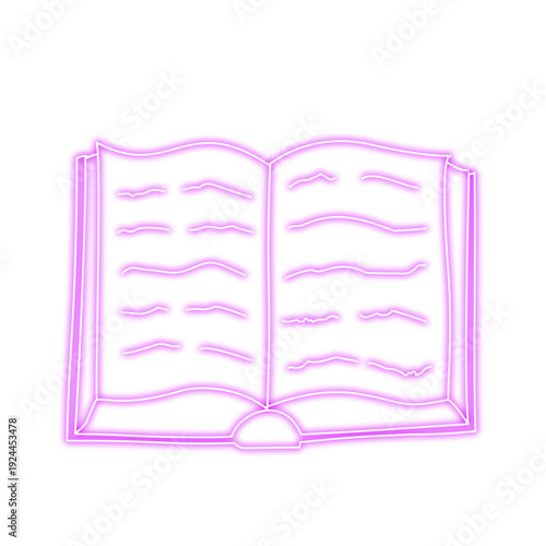 Neon Book Icon