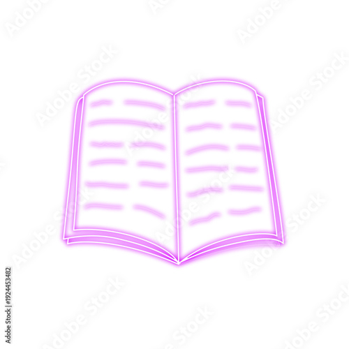 Neon Book Icon