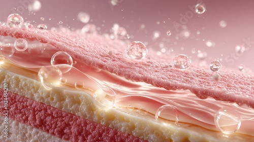 healthy hydrated skin cross section glowing epidermis layers