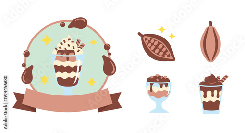 Assorted desserts in various forms and presentations for indulgence and delight in a visually appealing display