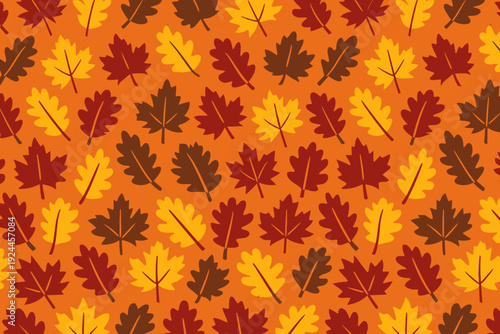Patrón de hojas de otoño