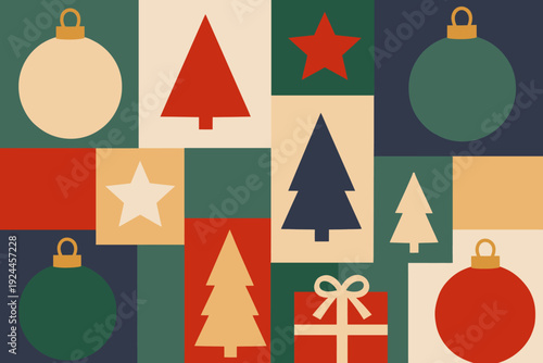 Navidad minimalista en colores sólidos