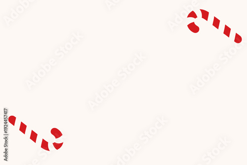 Bastones de caramelo en esquinas