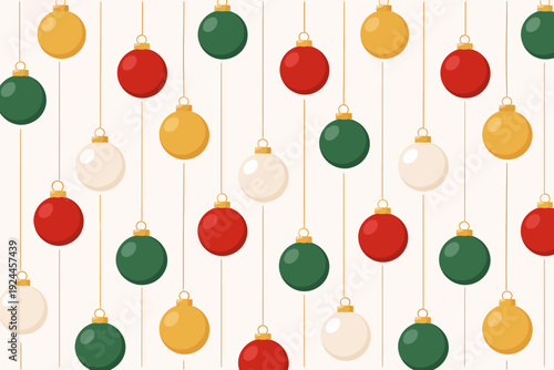 Adornos navideños de colores brillantes