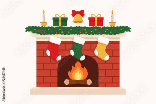 Navidad junto a la chimenea