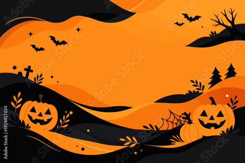 Composición abstracta de Halloween minimalista