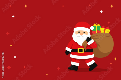 Santa Claus con saco de regalos