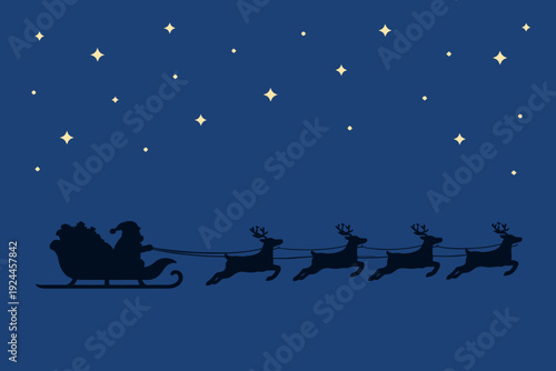 Vuelo navideño bajo el cielo estrellado