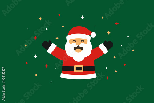 Santa Claus risueño en Navidad
