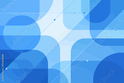 Formas geométricas en tonos azules