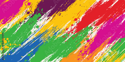 Colorful paint splash isolated on white background. Abstract colorful splash. Colorful paint explosion, illustration. eps 10