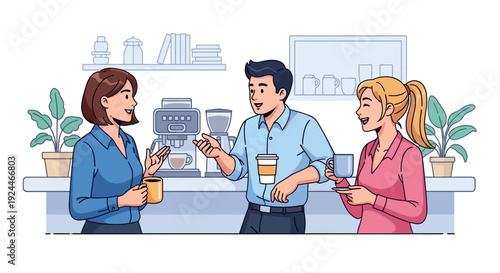 Professionals Coffee Break Conversation