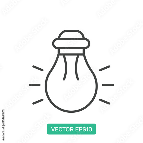 Classic Lamp icon. Thin line icon vector