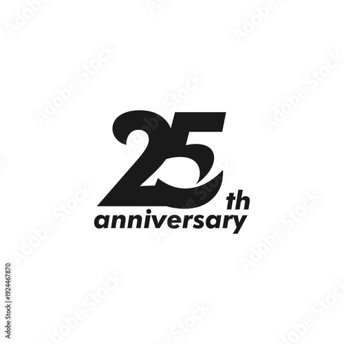 professional 25th anniversary logo,25th anniversary symbol,icon,celebrating 25th anniversary,25th anniversary logo,vector,illustration, logo, graphic, celebration, vector, background, banner, symbol