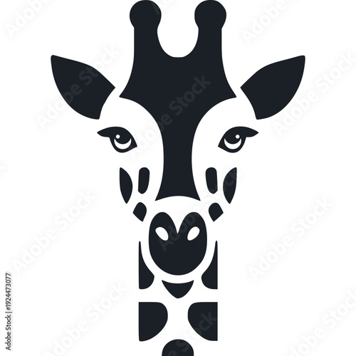 Giraffe Head Icon Vector