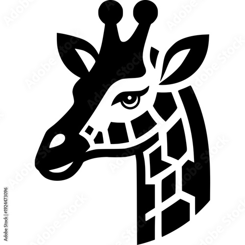 Giraffe Head Icon Vector