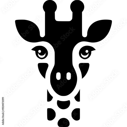 Giraffe Head Icon Vector