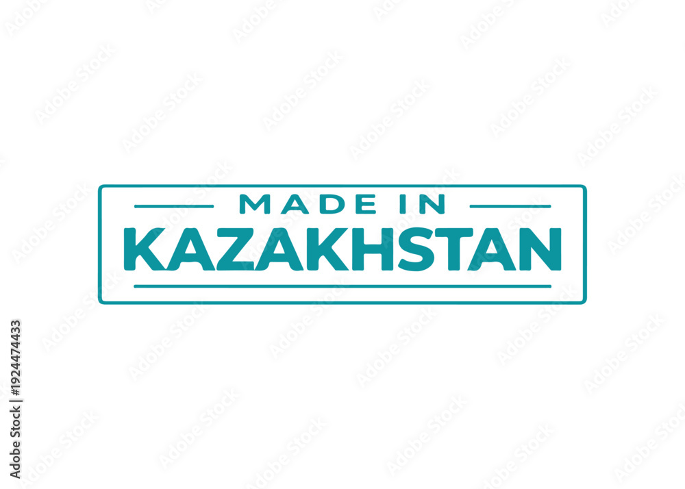 Obraz premium Made in Kazakhstan label vector Made in vector label icon on a white background