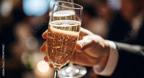 champagne in the glass