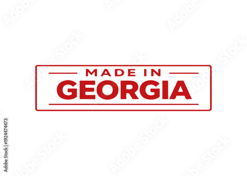 Made in Georgia label vector
Made in vector label icon on a white background