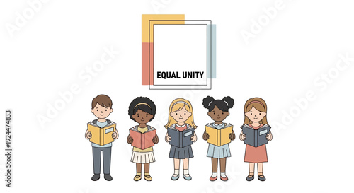 Diverse children reading books in a multicultural classroom setting on Read Across America Day with a theme of diversity and inclusion