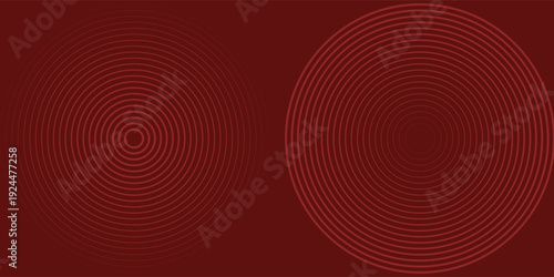Abstract red background with glowing curve lines. Modern shiny red gradient geometric circle lines pattern. Futuristic concept. Suit for banner, brochure, poster, presentation, cover, website