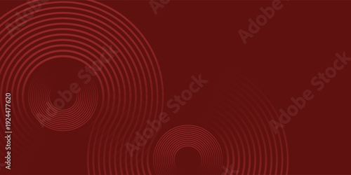 Abstract red background with glowing curve lines. Modern shiny red gradient geometric circle lines pattern. Futuristic concept. Suit for banner, brochure, poster, presentation, cover, website