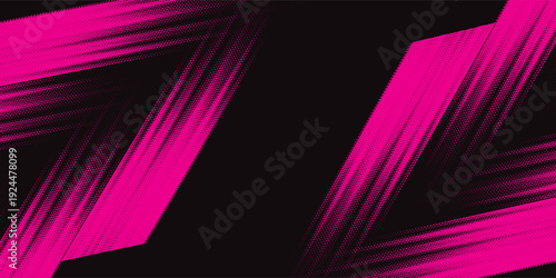 Sporty abstract stripes car sticker, black and pink color combination, grunge pattern, motorsport racing design, Modern.