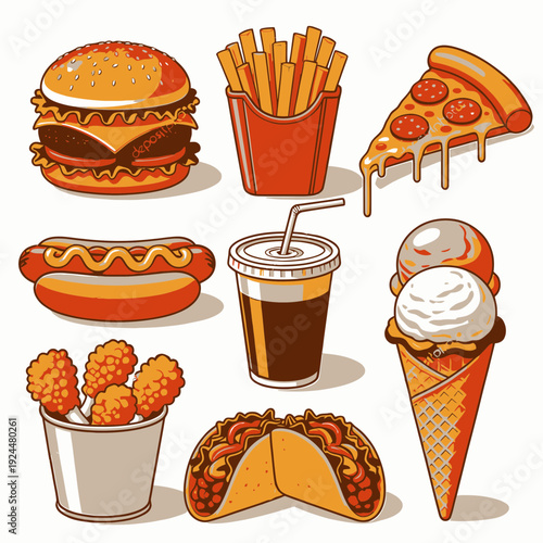 Fast Food Favorites vector