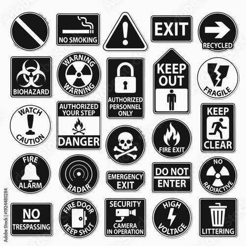 Warning and Caution Signs vector