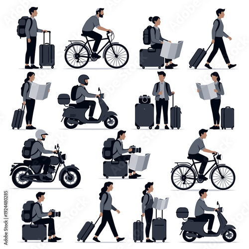 Courier Delivery Modes vector