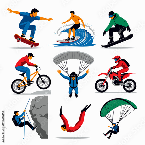 Adventurous Outdoor Activities vector