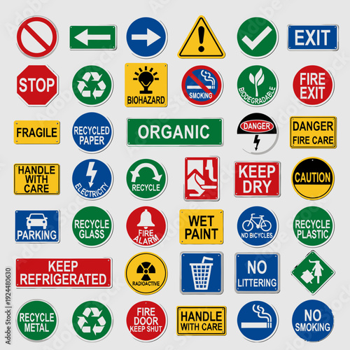 Warning and Caution Signs vector